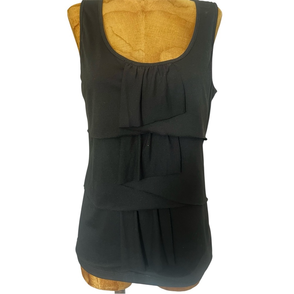 Talbots Black Layered Tank Top EUC M